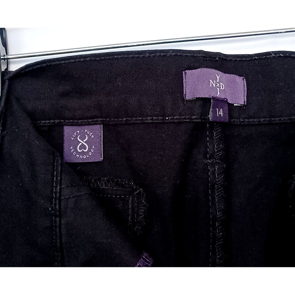 NYDJ Lift Tuck Women's 14 Black Chino Shorts Stretch High Rise 5 Pocket - Picture 5 of 10